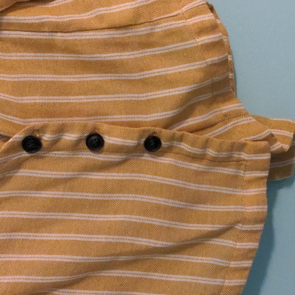 Striped Crossover Button Top - Picture 3 of 5
